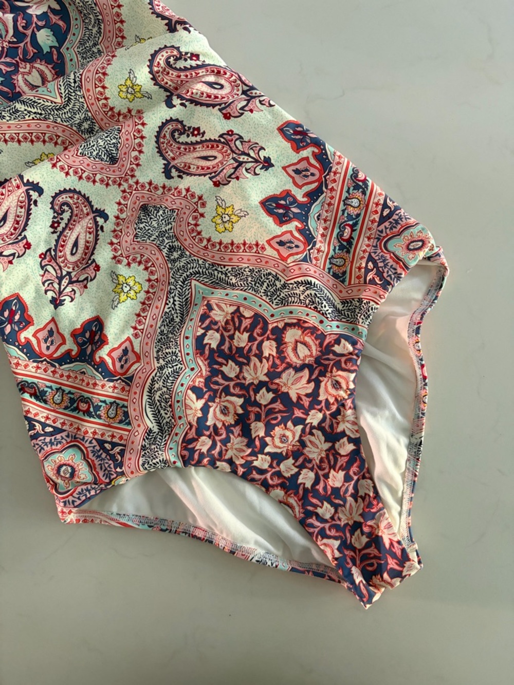 Billabong Paisley Halter One-Piece Swimsuit Medium - Picture 2 of 7